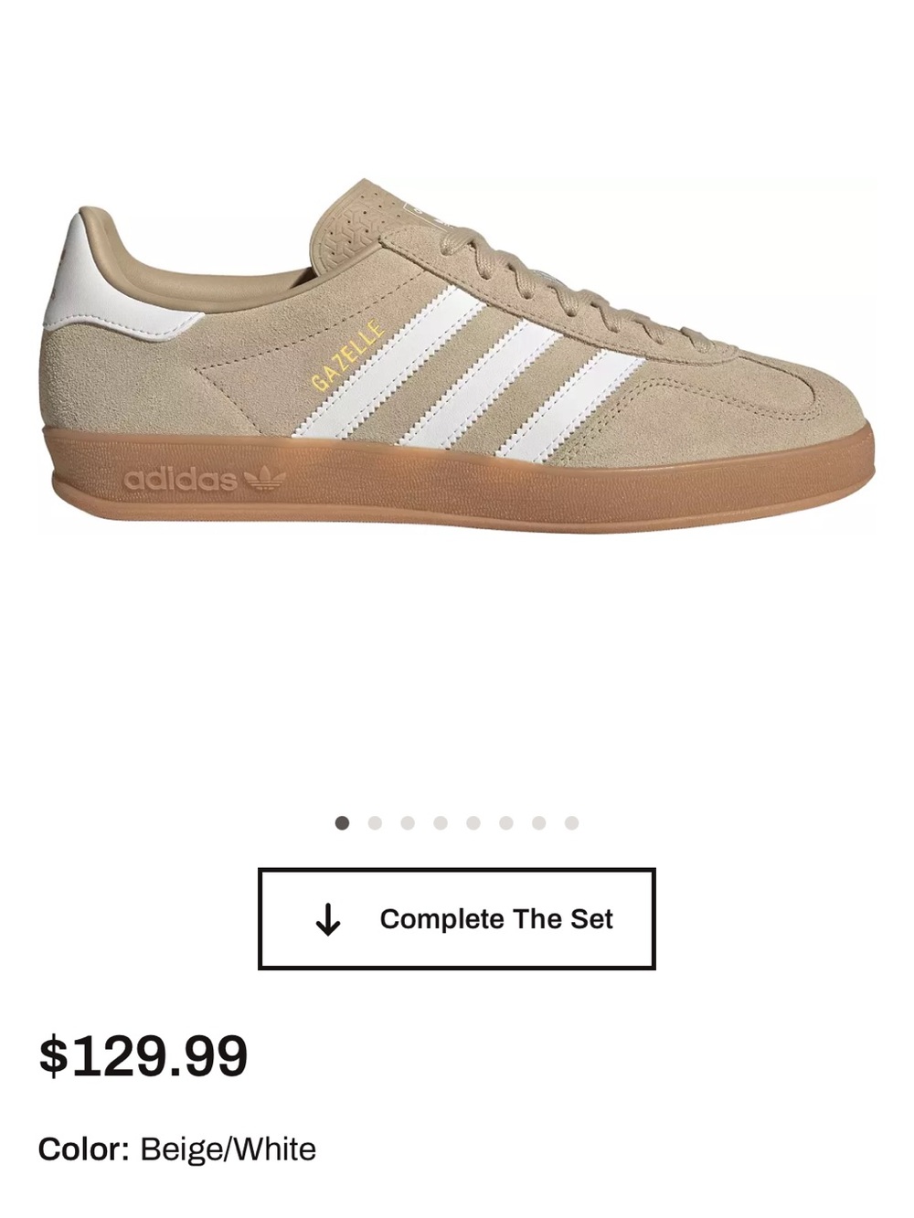 Adidas Gazelle Suede Sneakers - Beige/White Women’s Size 9 NWT - Picture 11 of 11